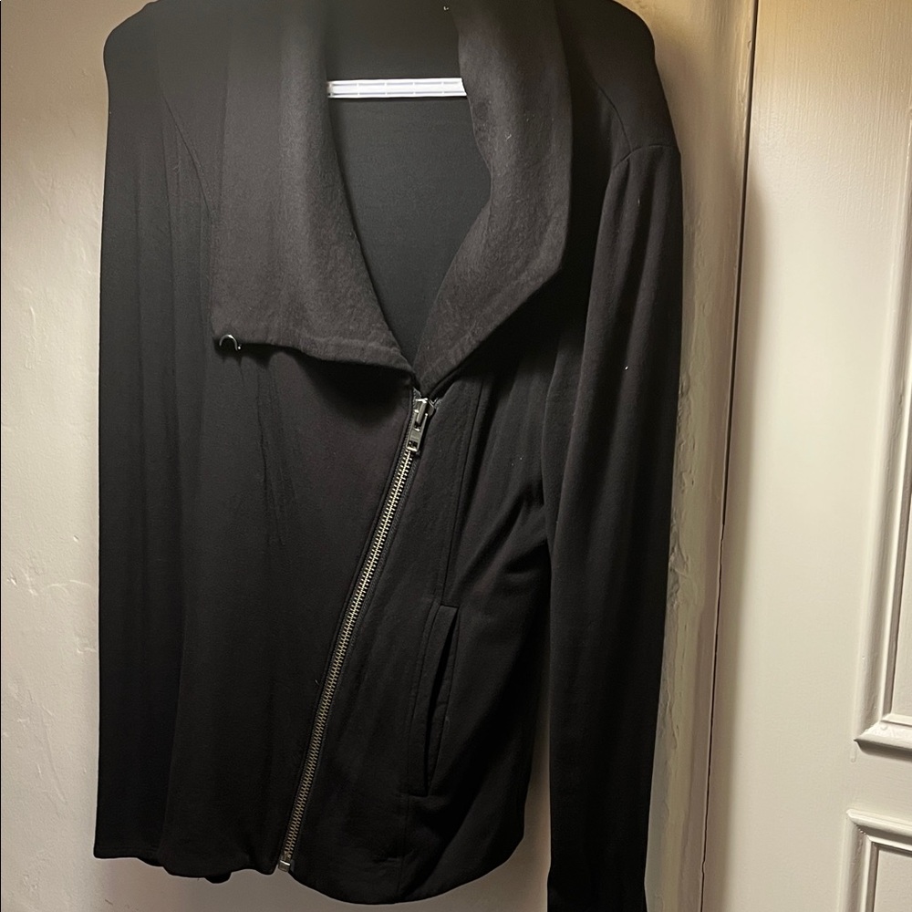 Helmut Lang Black Moto Jacket with Unique Design